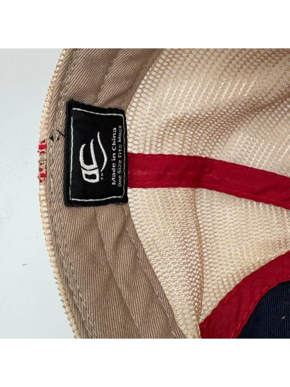 Sawbill Canoe Outfitters Distressed Trucker Hat Baseball Cap Tan Red One Size